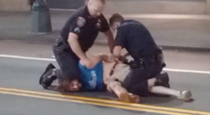 MTA cop repeatedly punches drunken man in the face during rough Midtown arrest